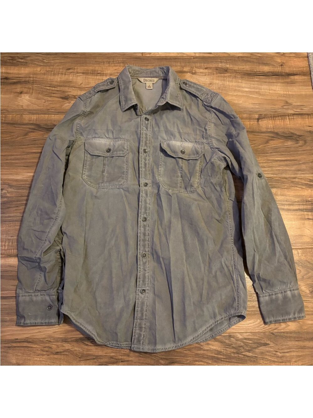 Decree Gray Button-Up Shirt